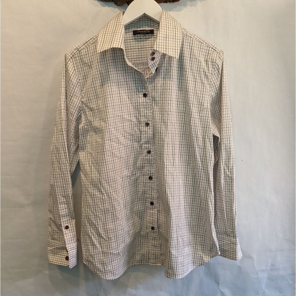 LAFAYETTE 148 cotton blend shirt size XL in EUC